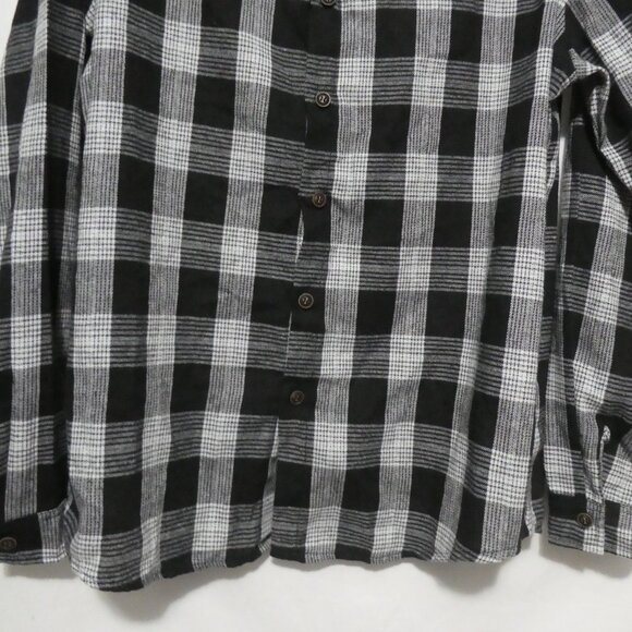 SHEIN | large | Classic Black, Grey and Grey Plaid Shirt - Picture 7 of 14